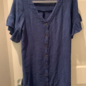 Easy pull on crinkle dress